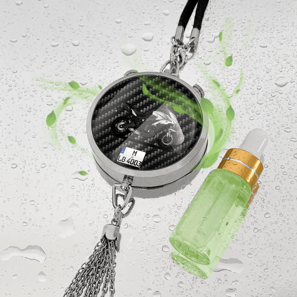 KLE 650 Versys Autoduft personalisiert mit Motorrad u. Kennzeichen! Chrom, S