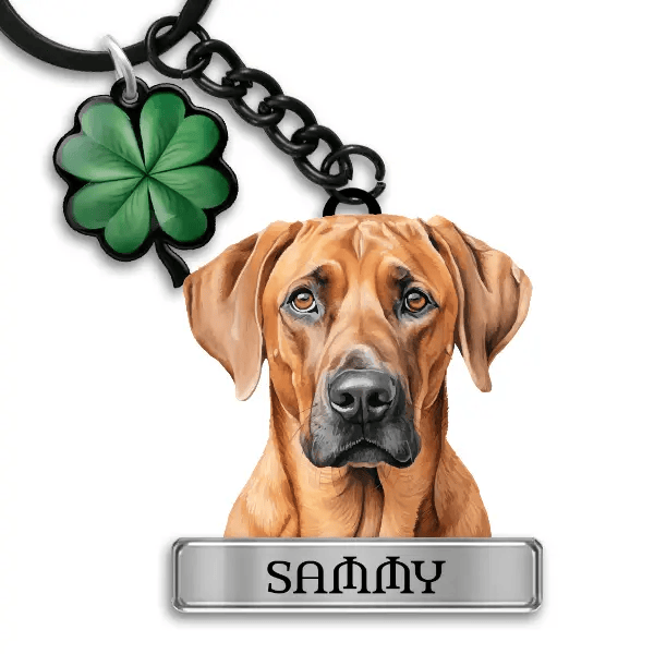 Rhodesian Ridgeback Schlüsselanhänger personalisiert mit Haustier u. Namen!
