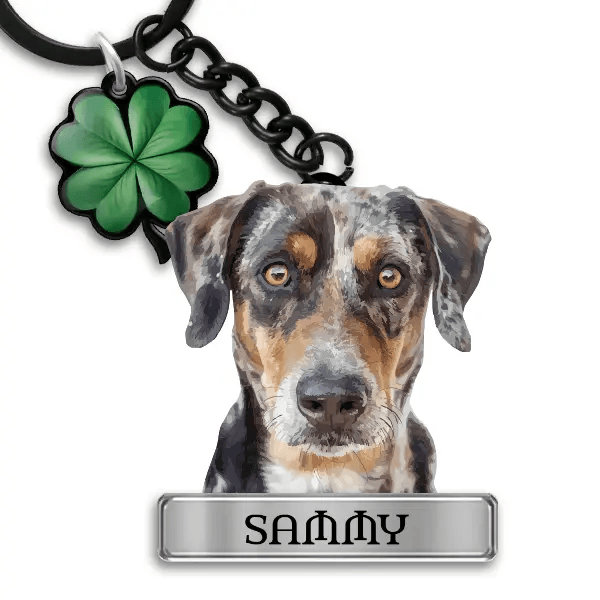 Catahoula Leopard Dog Schlüsselanhänger personalisiert mit Haustier u. Namen!