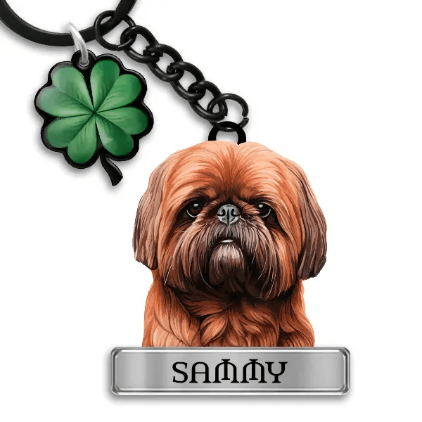 Shih Tzu Schlüsselanhänger personalisiert mit Haustier u. Namen!