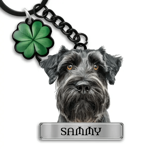 Cesky Terrier Schlüsselanhänger personalisiert mit Haustier u. Namen!