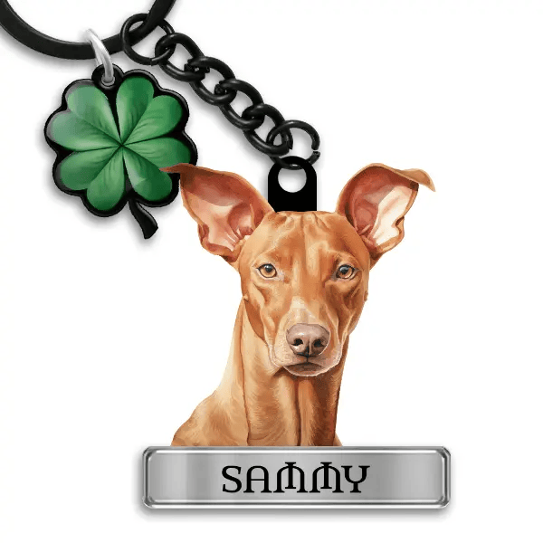 Pharaoh Hound Schlüsselanhänger personalisiert mit Haustier u. Namen!