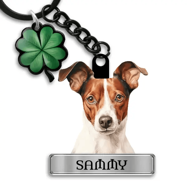 Rat Terrier Schlüsselanhänger personalisiert mit Haustier u. Namen!