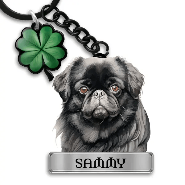 Pekingese Schlüsselanhänger personalisiert mit Haustier u. Namen!