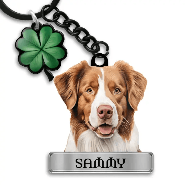 Nova Scotia Duck Tolling Retriever Schlüsselanhänger personalisiert mit Haustier u. Namen!