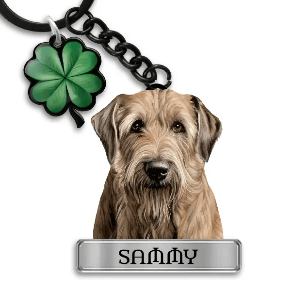 Irish Wolfhound Schlüsselanhänger personalisiert mit Haustier u. Namen!
