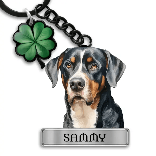 Greater Swiss Mountain Dog Schlüsselanhänger personalisiert mit Haustier u. Namen!