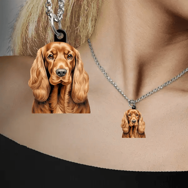 English Cocker Spaniel Halskette personalisiert mit Haustier!