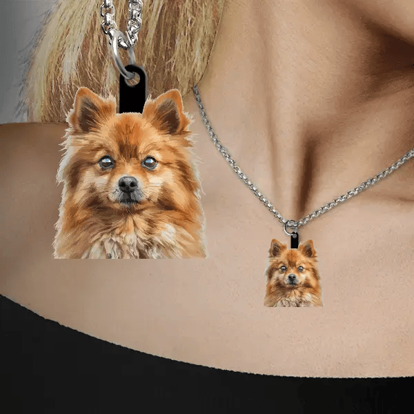 German Spitz Halskette personalisiert mit Haustier!