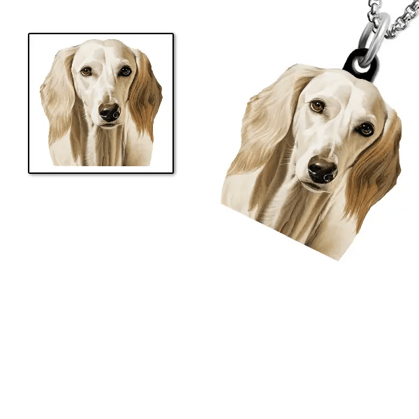 Saluki Halskette personalisiert mit Haustier!