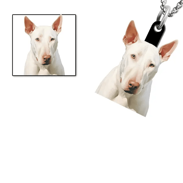 Bull Terrier Halskette personalisiert mit Haustier!