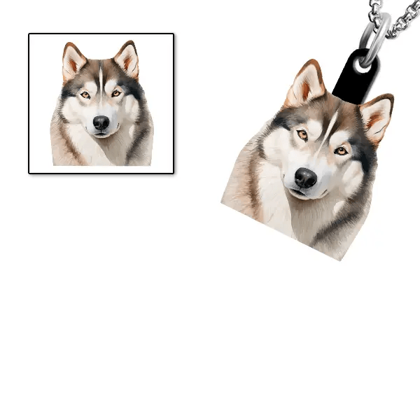 Husky Halskette personalisiert mit Haustier!