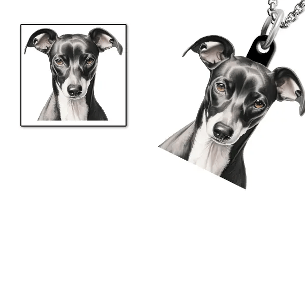 Italian Greyhound Halskette personalisiert mit Haustier!