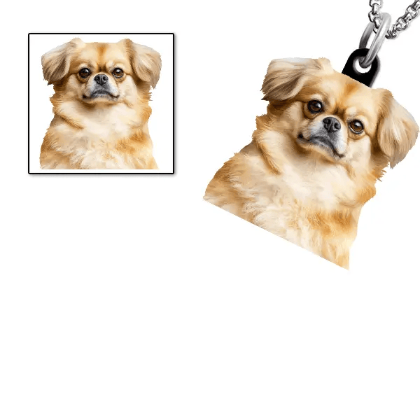 Tibetan Spaniel Halskette personalisiert mit Haustier!