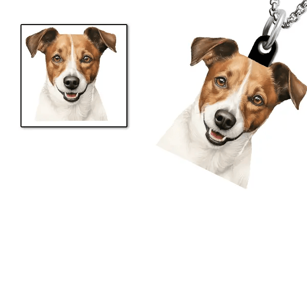 Jack Russell Terrier Halskette personalisiert mit Haustier!