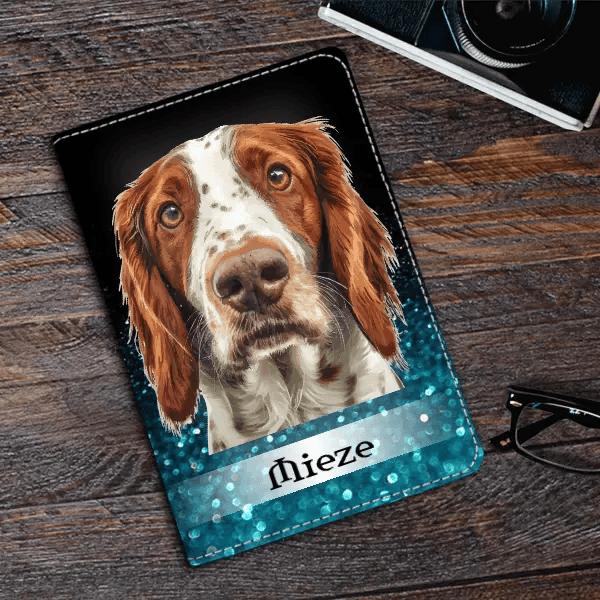 Irish Red and White Setter Impfpasshülle personalisiert mit Haustier u. Namen!
