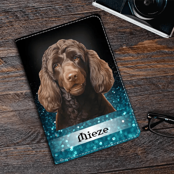 Irish Water Spaniel Impfpasshülle personalisiert mit Haustier u. Namen!