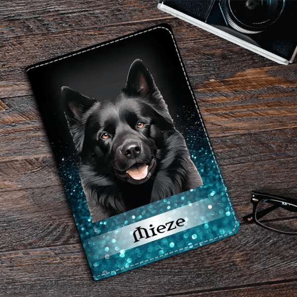 Schipperke Impfpasshülle personalisiert mit Haustier u. Namen!