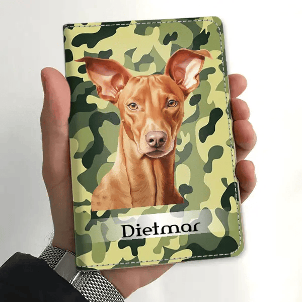 Pharaoh Hound Impfpasshülle personalisiert mit Haustier u. Namen!