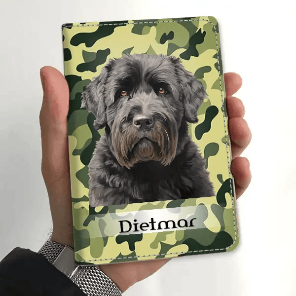 Bouvier des Flandres Impfpasshülle personalisiert mit Haustier u. Namen!