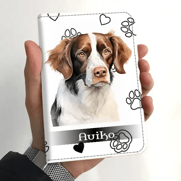 Brittany Impfpasshülle personalisiert mit Haustier u. Namen!