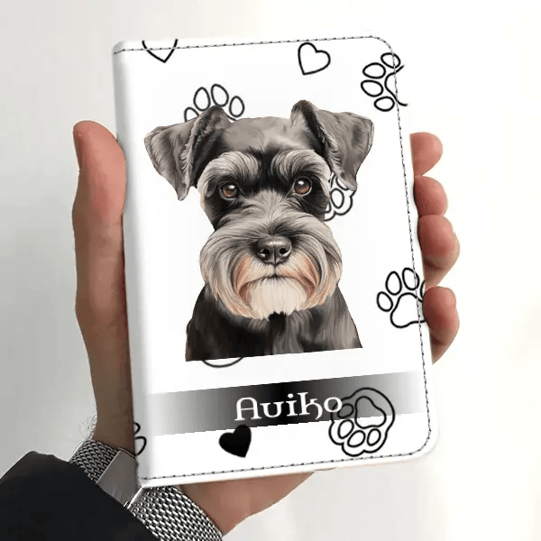 Miniature Schnauzer Impfpasshülle personalisiert mit Haustier u. Namen!