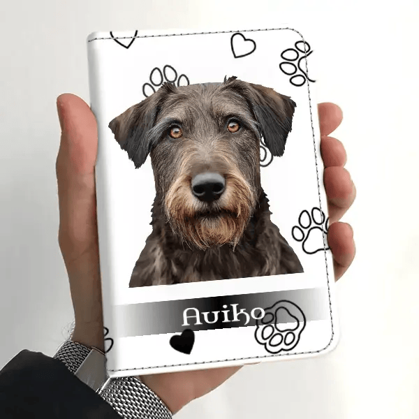 Wolfhound Impfpasshülle personalisiert mit Haustier u. Namen!