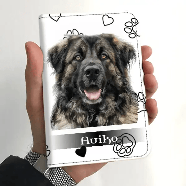 Caucasian Shepherd Dog Impfpasshülle personalisiert mit Haustier u. Namen!