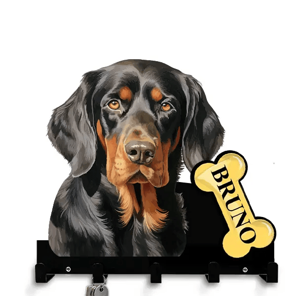 Gordon Setter Schlüsselbrett personalisiert mit Haustier u. Namen!