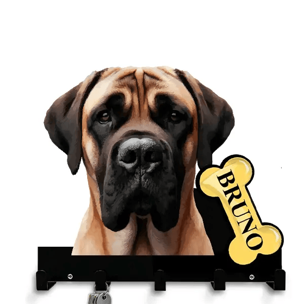 Boerboel Schlüsselbrett personalisiert mit Haustier u. Namen!