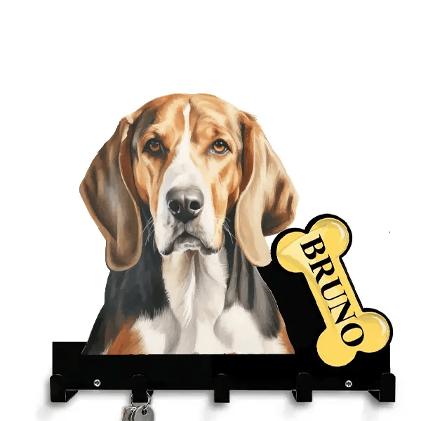 American Foxhound Schlüsselbrett personalisiert mit Haustier u. Namen!