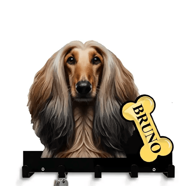 Afghan Hound Schlüsselbrett personalisiert mit Haustier u. Namen!