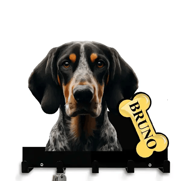 Bluetick Coonhound Schlüsselbrett personalisiert mit Haustier u. Namen!