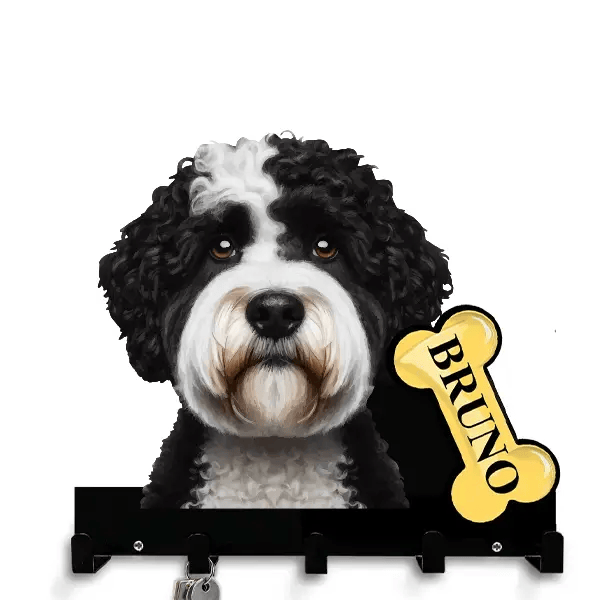 Spanish Water Dog Schlüsselbrett personalisiert mit Haustier u. Namen!