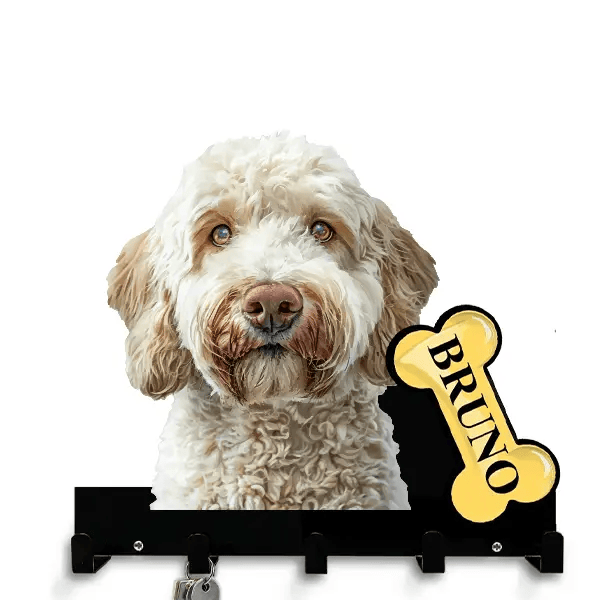 Labradoodle Schlüsselbrett personalisiert mit Haustier u. Namen!