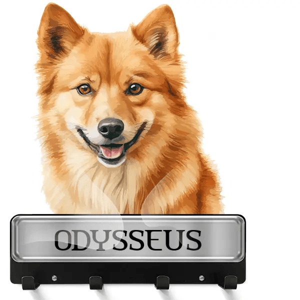 Finnish Spitz Schlüsselbrett mit deinem Haustier und Namen!