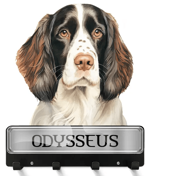 English Springer Spaniel Schlüsselbrett mit deinem Haustier und Namen!