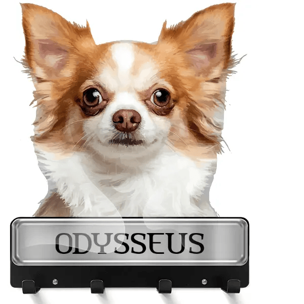 Chihuahua Schlüsselbrett mit deinem Haustier und Namen!