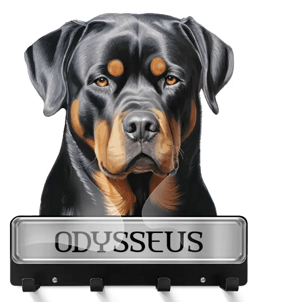 Rottweiler Schlüsselbrett mit deinem Haustier und Namen!