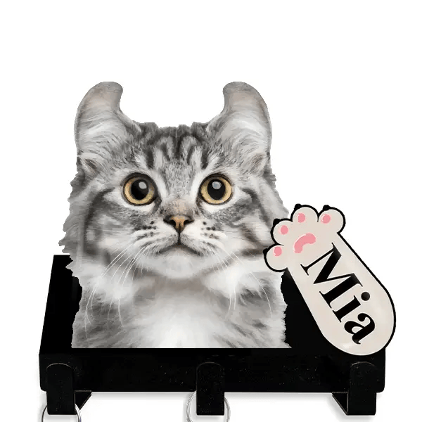 American Curl Leinenhalter personalisiert mit Haustier u. Namen!