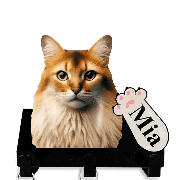 Somali Leinenhalter personalisiert mit Haustier u. Namen!