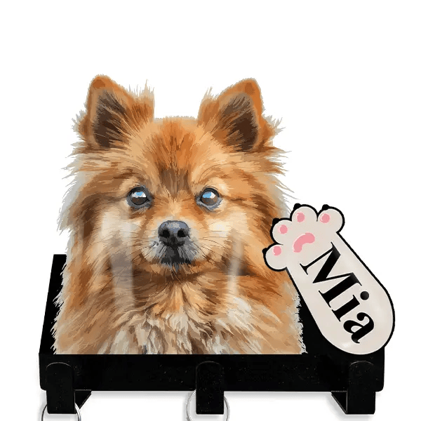 German Spitz Leinenhalter personalisiert mit Haustier u. Namen!