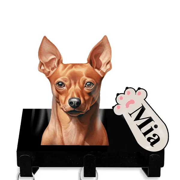 Miniature Pinscher Leinenhalter personalisiert mit Haustier u. Namen!