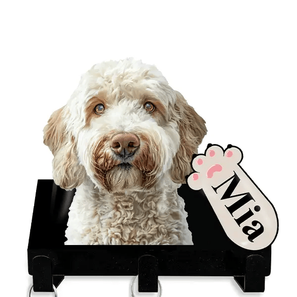 Labradoodle Leinenhalter personalisiert mit Haustier u. Namen!