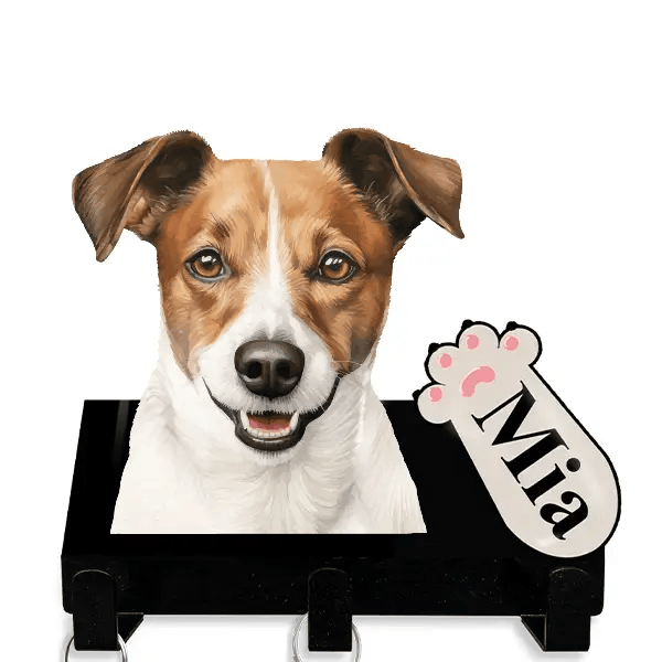 Jack Russell Terrier Leinenhalter personalisiert mit Haustier u. Namen!
