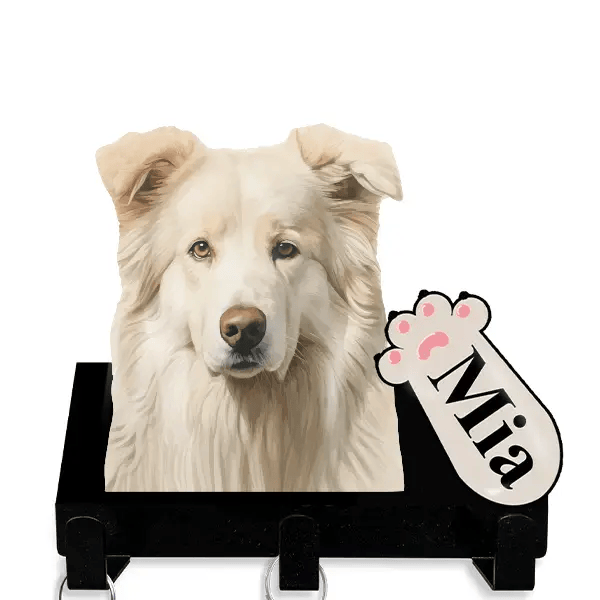 Maremma Sheepdog Leinenhalter personalisiert mit Haustier u. Namen!