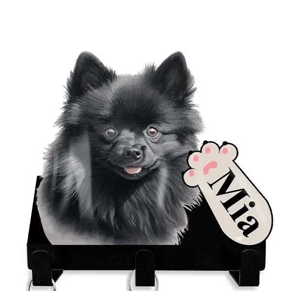 Pomeranian Leinenhalter personalisiert mit Haustier u. Namen!