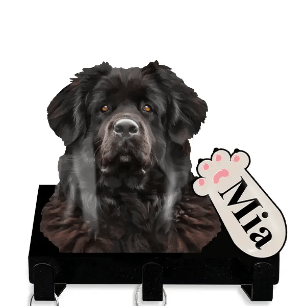 Leonberger Leinenhalter personalisiert mit Haustier u. Namen!