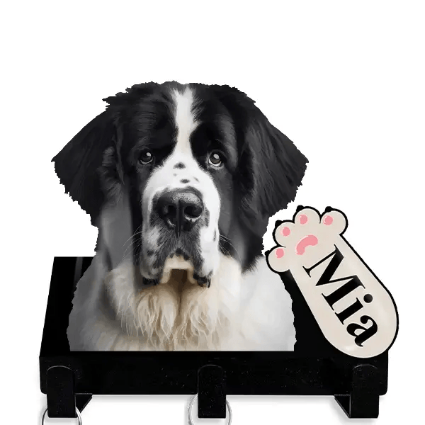 Landseer Leinenhalter personalisiert mit Haustier u. Namen!