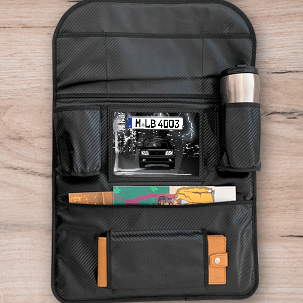 Ascona Liftback Rücksitz Organizer personalisiert mit deinem Auto u. Kennzeichen!